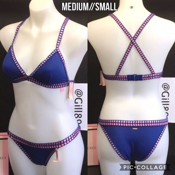 🔥Victoria's Secret Swimsuit 2 pc set Medium removable padded //Small New - Picture 2 of 9